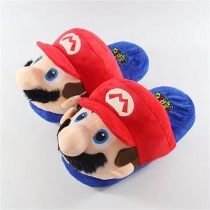Super Mario cotton shoes cartoon cute plush slippers home indoor non-slip warm cotton slippers Gifts for Children