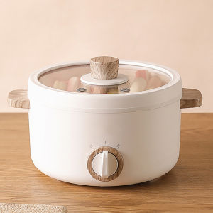 NARWAL Electric Cooker 2-in-1 Multi-functional Cooker 2.5L Non-stick Electric Hot Pot with Steamer and Visible Glass Lid