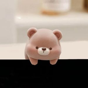 YOUSHI TOP Flocking Computer Monitor Decoration Panda Dog Desk Ornament Screen Animal Model Dashboard Elephant Center Console Doll Monitor Screen