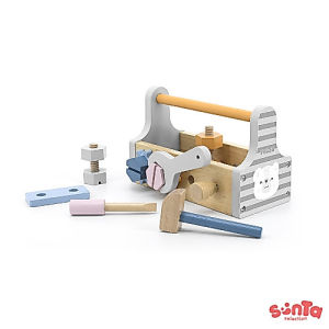 Wooden Tool Kit for Kids - Educational Construction Toy with Hammer Wrench & Screwdriver