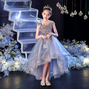 Nicole Dress Pesta Anak Perempuan Tille Hiasan Payet Glitter