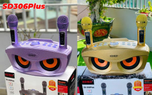 Loa bluetooth Karaoke SDRD SD 306 Plus Kèm 2 Micro Không dây Có Màn Hình Mới 2025 bảo hành 12 tháng bass cực hay