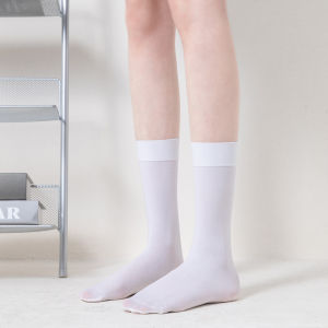 [Lady Sugar] Lolita Jk Versatile Velvet Thin Leg Socks Middle Tube Stockings Over Knee Ankle Socks