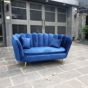 Combo sofa sò nhung 1m7 màu kem cao cấp - bộ sofa phòng khách gồm ( 1 ghế+ 2 đôn + 2 gối ) - Gia công theo yêu cầu màu