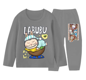 JF KIDS SETELAN PANJANG ANAK PEREMPUAN / LAKI - LAKI KAOS MOTIF LABUBU KIWI 1 - 10 TAHUN