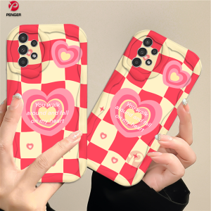(Lokal Ready) PENGER Casing hp Samsung A04E A14 A04 A04S A13 A03 A03S A02S A12 A50 A50S A30S A11 A20 A30 A23 A51 A32 A10 A10S A21S A20S M11 M12 Kreatif Kotak-Kotak Cinta Hati Bergelombang Tepi Case