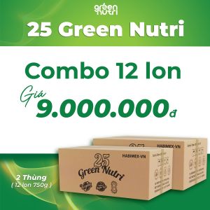 Combo 2 Thùng 12 Hộp 625gr Sữa Hạt Ngũ Cốc 25 Green Nutri Thành Phần 25 Loại Hạt Đậu