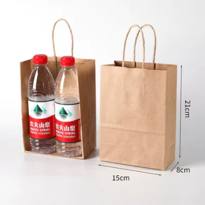 Túi giấy kraft có tay cầm đa dạng màu sắc 50 chiếc kích thước 13*8*16 cm đến 26*12*31 cm phù hợp đựng quà đồ mang về bánh mì quần áo.
