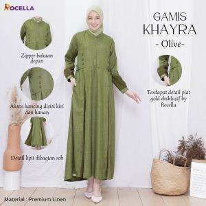 Rocella Gamis Wanita Pakaian Hijab Perempuan Muslimah Dress Panjang Wanita Muslim Gamis Fantara Rocella Atasan Wanita Muslima Baju Premium Gamis Premium Nyaman Dipakai