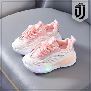 Sepatu Sneakers Lampu LED Anak Fashion Style / Sepatu Kets Tali Stopper Anak Laki Laki Perempuan Sporty / Sepatu MENYALA Anak Balita Cowok Cewek Trendy / Sepatu Baby Casual Pria Wanita Keren / Sepatu Running Anak Balita LED Model Kekinian