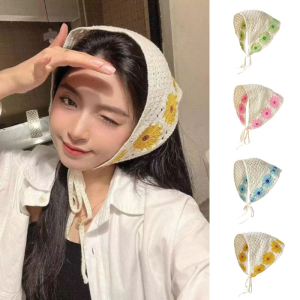 Phụ Nữ Thanh Lịch Đan Bandanas cắm trại ngoài trời shoot hình Crochet Hairband xuân hè băng đô dệt kim Cho Du Lịch