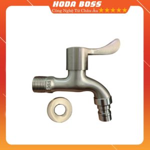 Vòi nước vòi hồ tay gạt Inox SUS304 cao cấp vòi nước xả siêu mạnh nhanh chóng với phi 21 dễ dàng lắp đặt