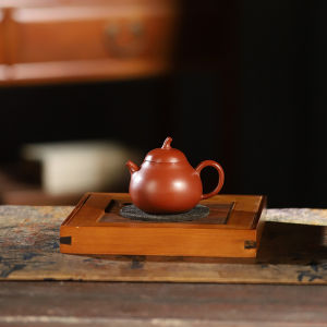 原矿朱泥纯手工茄瓜150ML光素宜兴紫砂壶中式功夫泡茶壶茶具礼品