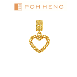 Poh Heng Jewellery 22K Heart Pendant in Yellow Gold [Price By Weight]