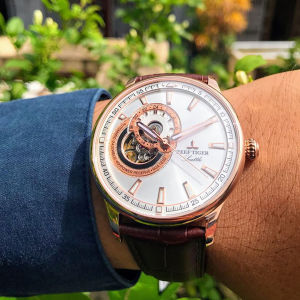 (OFFICIAL 3 Yrs WARRANTY) Reef Tiger/RT Dress Men Watch Blue Tourbillon Watches Top Brand Luxury Automatic Mechanical Watch Relogio Masculino RGA1639