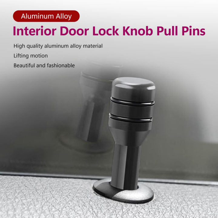 4 Pcs Car Door Lock Pins With Covers - Chrome ABS Replacement For Chevy Cruze & Malibu