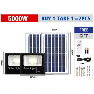 Samsung 20000W IP67 Waterproof Solar LED Outdoor Lighting with Remote Control - Long-lasting Durable and Energy-Saving