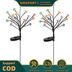 【HOSPORT】2 Pack Solar Flowers Lights Decorative Solar Lights Outdoor Lawn Lights for Outside Yard Lawn Patio Pathway Decorations