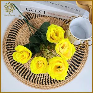 Mawar Kuncup Tropis Artificial 5 Cabang/Bunga Buket/Bunga Hias Dekorasi (NK-235)