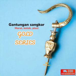 Gantungan Sangkar Lipat GOLD EMAS Fullset Pion Gantungan Burung Cantolan Sangkar Kotak Murai Kosan