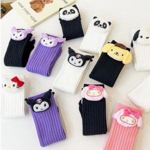 Cartoon Kuromi Cinnamoroll Melody Girls Cotton Socks Student Mid-tube Non-slip Socks Girl Gift