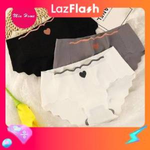 Set 5 Quần Lót Nữ Đúc Su Tim Thun Lạnh viền sóng 405 đính trái tim nhỏ