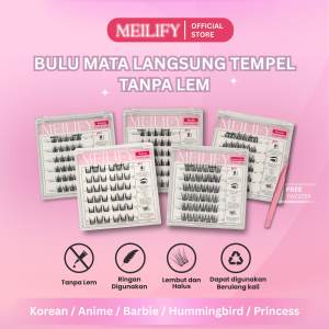 MEILIFY - Bulu Mata Langsung Tempel / Eyelash Extension Bulumata Palsu Tanpa Lem