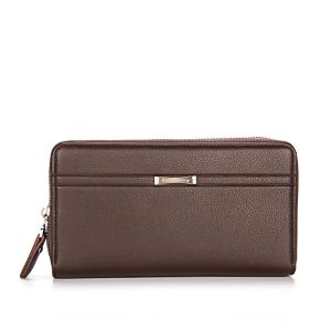 BAELLERRY SA417 HANDBAG TAS TANGAN DUAL ZIPPER PRIA WANITA CLUTCH DUAL SLETING MUAT HP DAN UANG KULIT PUU