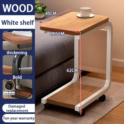 Side Table with wheels Modern Small table Simplicity Movable Coffee Table for Home Bedroom Storage Rack Beside Sofa