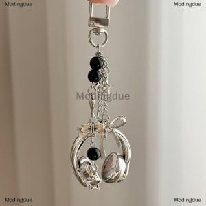 [COD] Modingdue Cute Creative 3D Earphones Beading Pendant Keychain Mobile Phone Chain Earphone Charm Backpack Hanging Decoration Accessories