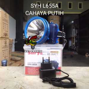 Senter Kepala Surya SYH L655A LED 65 Watt Cahaya Putih Rechargeable