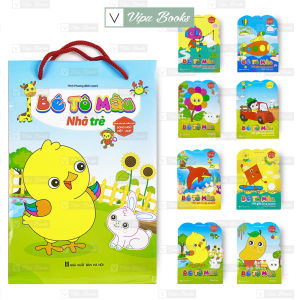 Sách - Bé Tô Màu Nhà Trẻ - Song Ngữ Anh Việt ( 8 Cuốn )