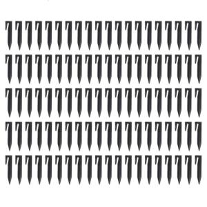 100Pcs Garden Lawn Mower Peg Boundaries Nails Ground Spikes Fixing Pin Boundaries Wire Stake Lawn Peg Landscape Staple