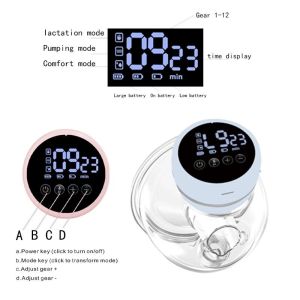 MythBaby Portable Electric Breast Pump Breastfeeding Pregnant Painless Massage Wireless USB Cable