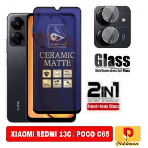 PROMO 3 INC 1 Tempered Glass XIAOMI REDMI 13C / POCO C65 Matte Anti Blue Screen Protector