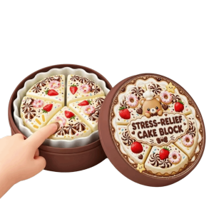 PARKOUR Finger Button Simulation Cake box Set Key Cap Clicker Fingertip Pressure Sensory Clicker Toys For Relax Click Cake box Keyboard Clicker Toy Adults Kids