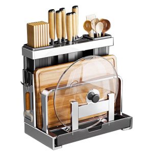 OKONOK Giá đỡ bàn Giá đỡ lưu trữ nhà bếp Hộp đựng đũa Tiết kiệm không gian Giá đỡ dụng cụ cắt Đa năng Thép không gỉ Giá để đồ Sử dụng trong bếp