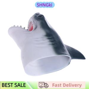 SHNGki Shark Arm Glove Hand Puppet Toy Soft Rubber Shark Glove Interactive Toy
