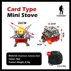 UtanKing™ Folding Camping Mini Stove Outdoor Windproof Lotus Stove Cooking Gas Stove Burner Hiking Picnic Dapur Masak