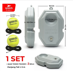 SPEEDS Bola Tenis Tennis Tali Elastis Bahan Karet Latihan Tennis Alat Latihan Bola Pantul 032-3