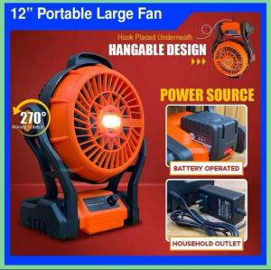 HOME CARE  DIY Cordless Fan ECF-12 Eagle Professional Tools Rechargeable with Light Portable Fan Rechargeable Fan High Power Outdoor Desktop Cooling Fans Adjustable