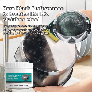 [Black Pot Whitening] Seaweed Mud for Pot Bottom Removal De-staining Stainless Steel Removing Heavy Greasy Kitchen Stains Powerful Dirt Removal