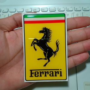 FERARRI Emblem sticker timbul resin lentur
