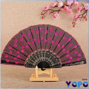 YoPo Folding Fans for Women Colorful Embroidered Flower Design Summer Party Wedding Gifts Souvenir