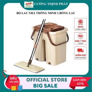 Bộ lau nhà dẹp bản phẳng xoay 360 độ lau kính sàn gỗ siêu sạch