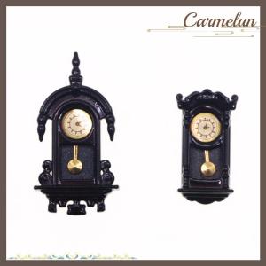 [Carmelun] 1 12 Dollhouse Vintage Simulation Wall Clock Model Doll Home Clock Living Room Decor Toy Dolls House Micro Scene Accessories