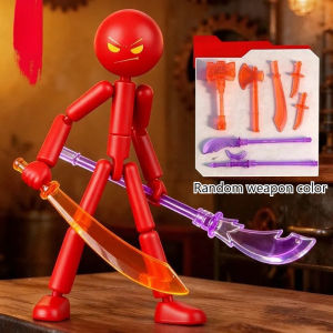 12CM Stickman Action Figure Matchstick Man Stickbot Multi-Joint Moveable Model Toy