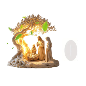 Religious Christmas Nativity Scene Acrylic Tabletop Ornament 2D Flat Desk Display Decoration for Home and Office Use