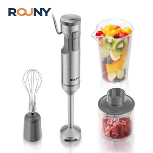 MIUI Powerful Hand Immersion Blender4-in-1 Stainless Steel Stick Food Mixer700ml Mixing Beaker500ml ProcessorWhisk MAX 1200W