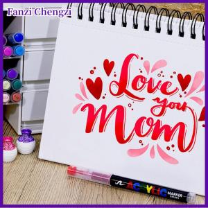 Fanzi Direct Liquid Acrylic Marker Pen Paint Brush Pen Painting Stone Glas Wood Canvas Making Drawing Graffiti Coloring Pen